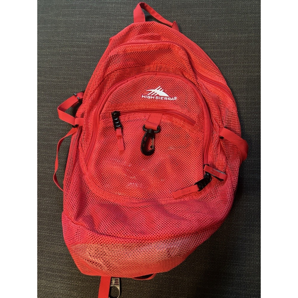 High Sierra Red Mesh Hiking Backpack GG1‎